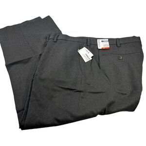 Van Heusen Men's Size 40x29 Pant Traveler Classic Fit Flat Front Gray New